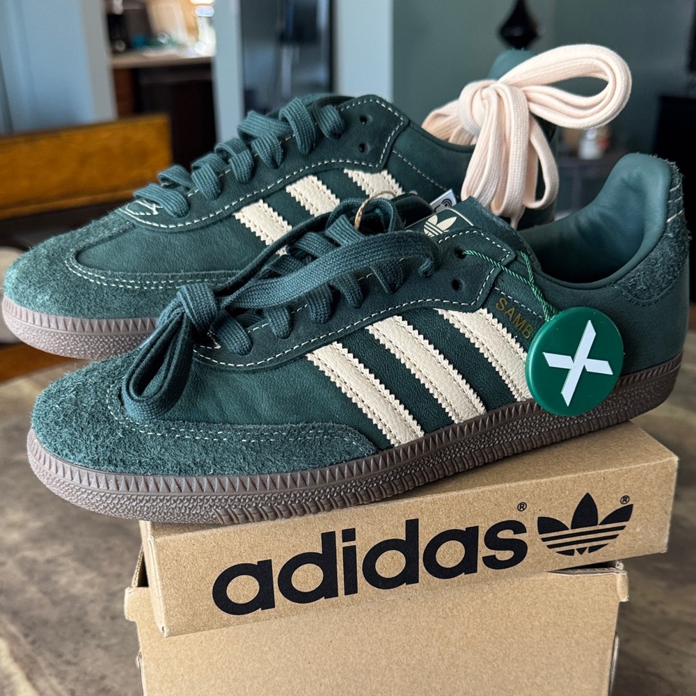 Adidas Samba OG Mineral Green Crystal Sand Sneakers style code IG1986 - NEW!